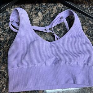 NVGTN Lavender Ribbed Crop Top